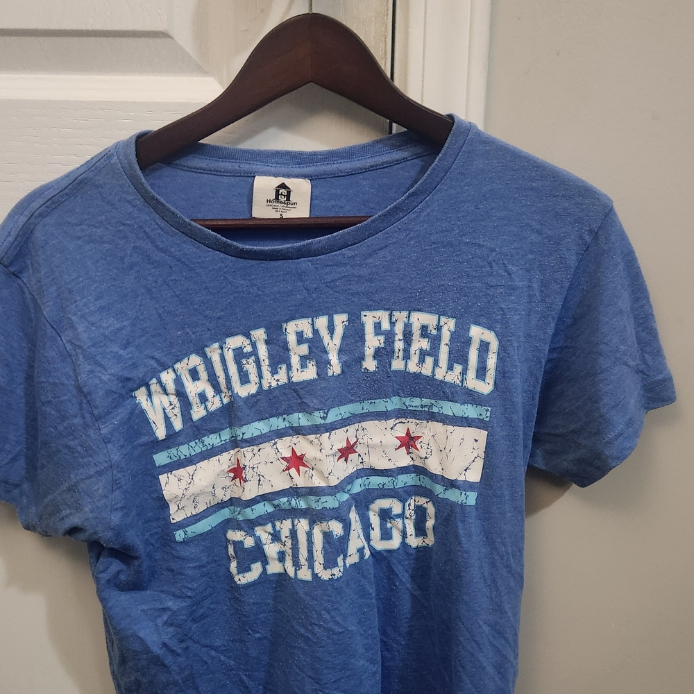 Blue Wrigley Field Chicago T-Shirt